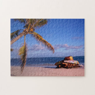 Puzzle Vieux réservoir de guerre militaire Porto Rico.