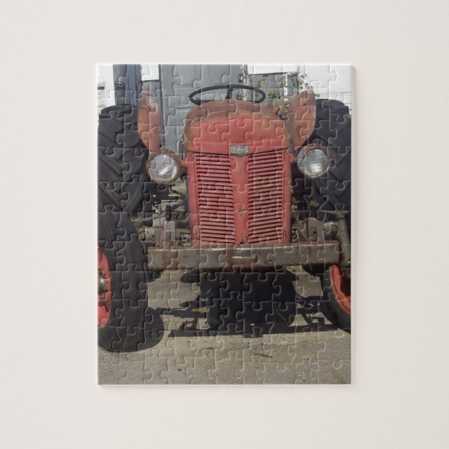 Puzzle Vieux tracteur rouge (Vertical)