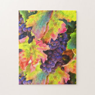 Puzzle Vignoble d'automne avec raisins