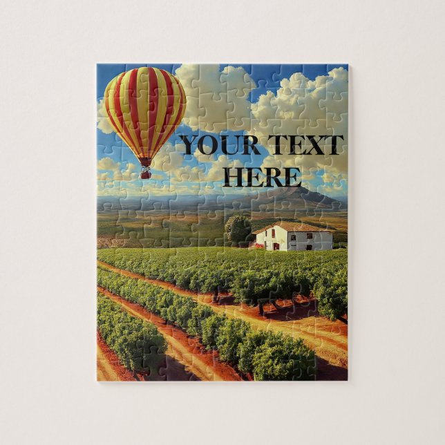 Puzzle Vignobles de campagne personnalisées jeu (Vertical)