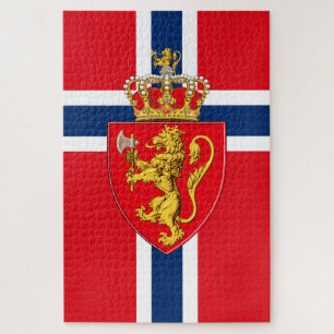 Puzzle Viking Norvège nordique Drapeau norvégien / blason