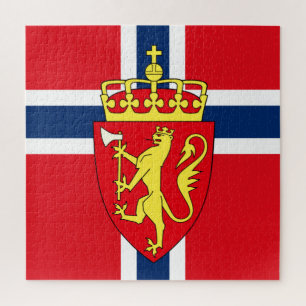 Puzzle Viking Norvège nordique Drapeau norvégien / blason
