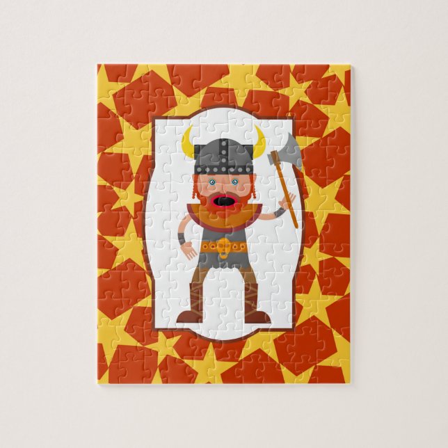 Puzzle Viking Warrior Boy Birthday Party (Vertical)