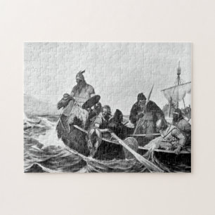 Puzzle Vikings débarquant en Islande Illustration (1909)