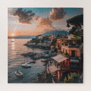 Puzzle Village balnéaire à Sunset - Charme d'été italien