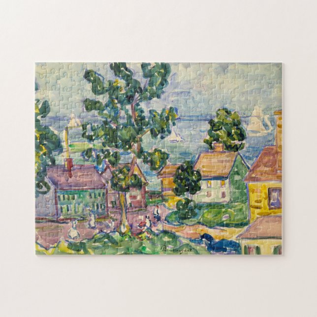 Puzzle Village côtier de la Nouvelle-Angleterre | Maurice (Horizontal)