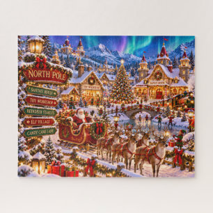 Puzzle Village de Noël au Pôle Nord