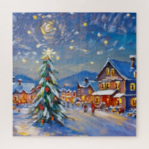 Puzzle Village d'hiver