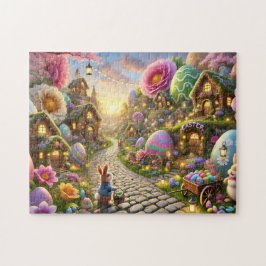 Puzzle Village du Lapin de Pâques Scène Printanière Fanta
