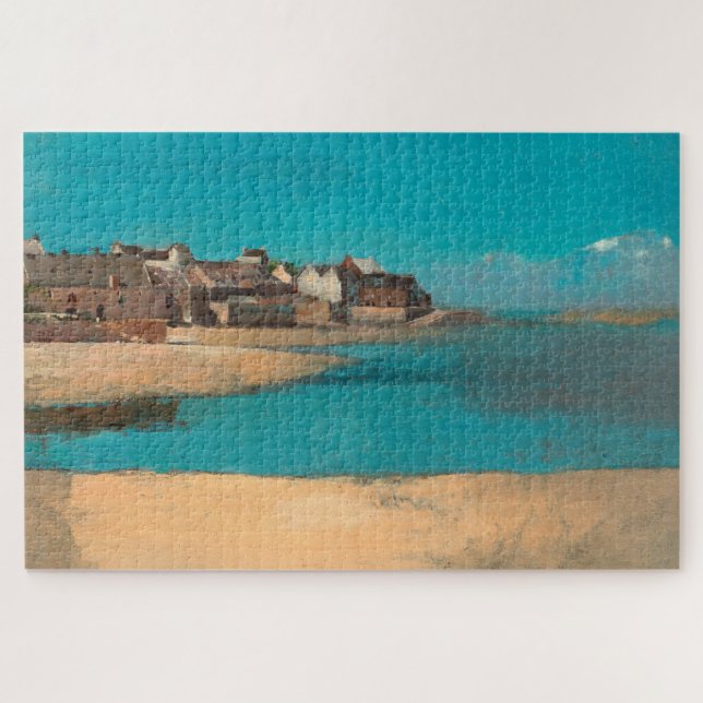 Puzzle Village en bord de mer en Bretagne by Odilon Redon (Horizontal)