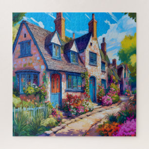 Puzzle Village méditerranéen animé