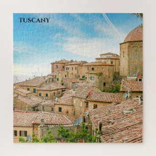 Puzzle Village toscan à flanc de colline Toscane Italie