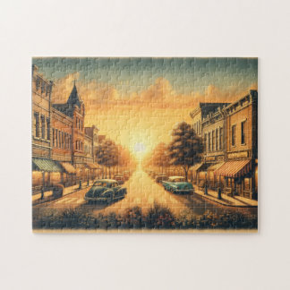 Puzzle Ville américaine vintage