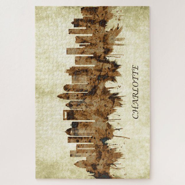 Puzzle Ville de Charlotte-Caroline du Nord (Vertical)