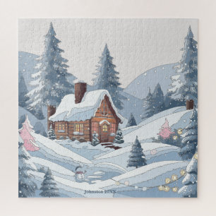 Puzzle Ville de Noël d'hiver confortable