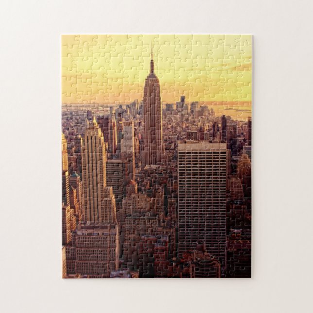 Puzzle Ville d'horizon de New York avec l'état d'empire (Vertical)