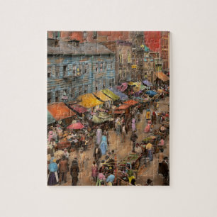 Puzzle Ville - NY - marché juif du côté est 1890