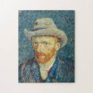 Puzzle Vincent Van Gogh Autoportrait avec Grey Felt Casqu