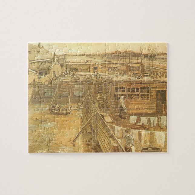 Puzzle Vincent van Gogh - Carpenter's Yard and Laundry (Horizontal)