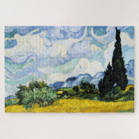 Vincent Van Gogh Champ de blé avec cyprès (1889)
