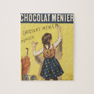 Puzzle Vintage 1892 Chocolat Menier Jeune Fille Française