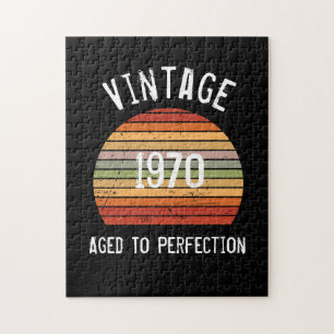 Puzzle Vintage âge à la perfection année de naissance Rét