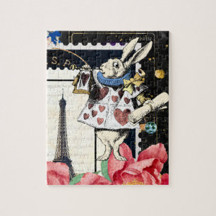 Puzzle Vintage Alice au pays des merveilles Art White Rab
