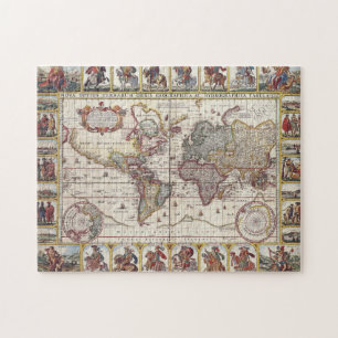 Puzzle Vintage Antique Vieux Monde Design