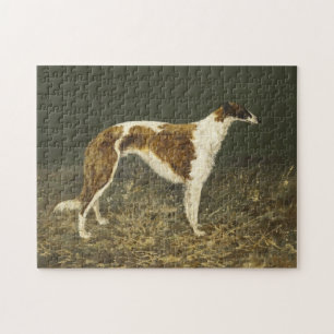 Puzzle Vintage Borzoi Painting