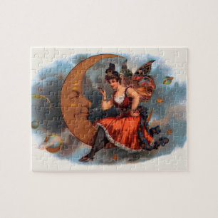 Puzzle Vintage Cigar Étiquette Art, Fée victorienne sur L