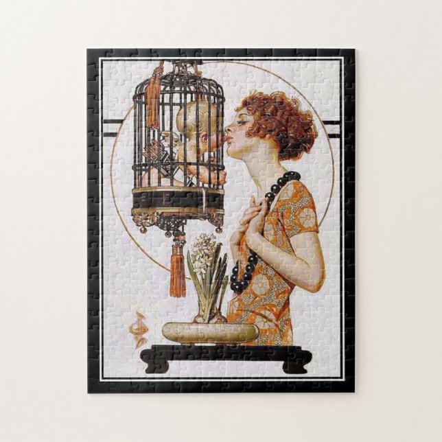 Puzzle Vintage Dame (Vertikal)