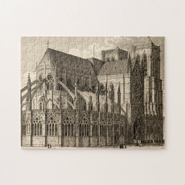 Puzzle vintage d'architecture de Notre-Dame (Horizontal)