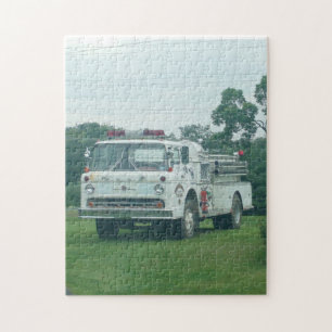 Puzzle vintage de camion de pompiers