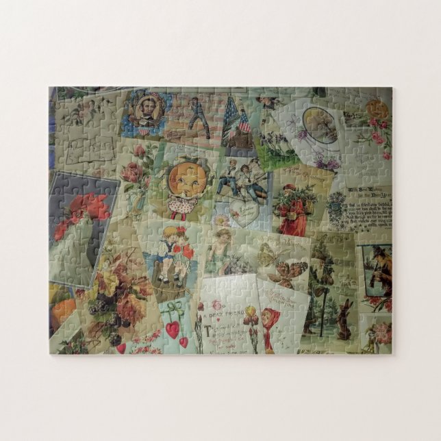Puzzle vintage de carte postale (Horizontal)