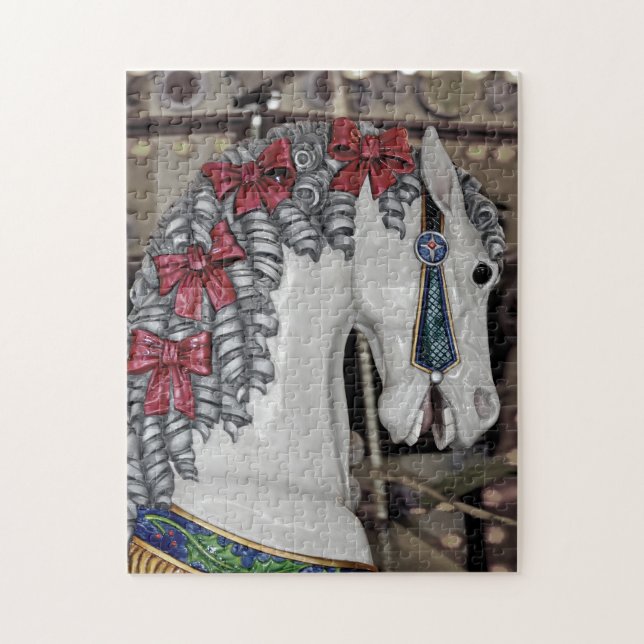 Puzzle vintage de cheval de carrousel (Vertical)
