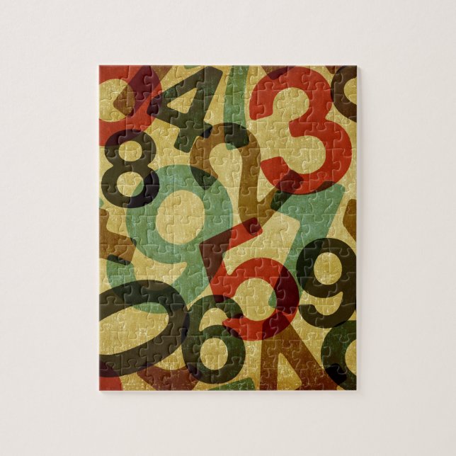 Puzzle vintage de nombre (Vertical)