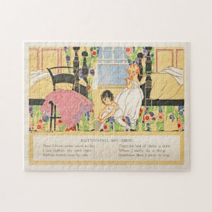 Puzzle vintage du livre d'histoires pour enfants