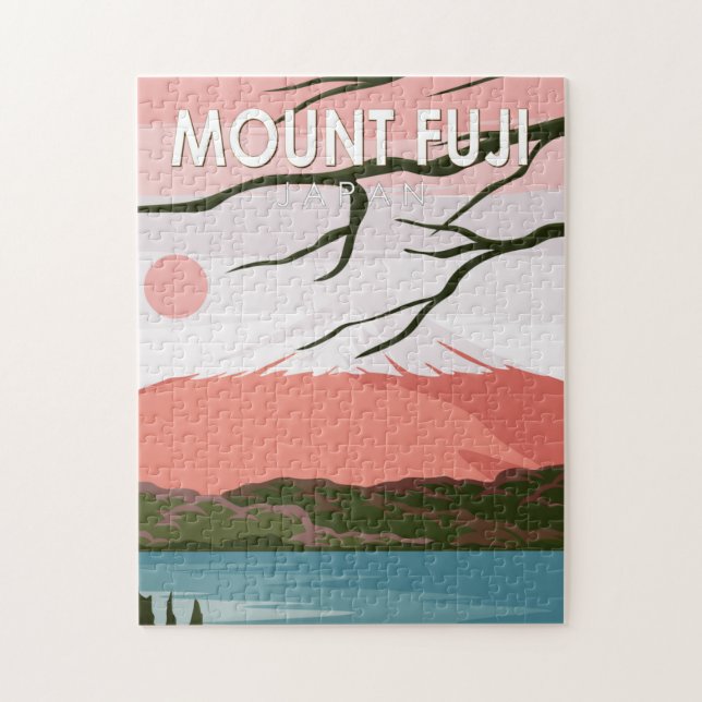 Puzzle Vintage du Mont Fuji Japon (Vertical)
