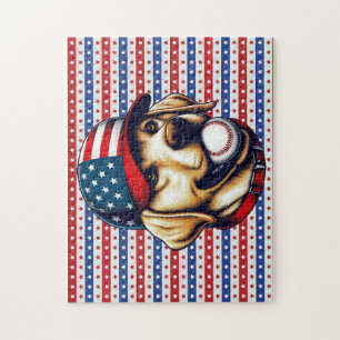 Puzzle Vintage, États-Unis baseball Labrador