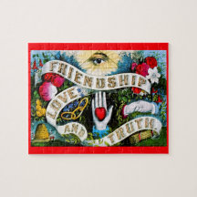 Vintage Floral Romantique Valentine Amour Amitié