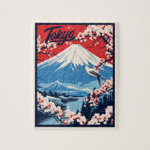 Puzzle Vintage Fuji, Japon Voyage