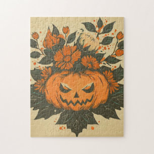 Puzzle Vintage/Halloween/Automne/citrouille
