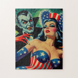 Puzzle Vintage horreur vampire fille