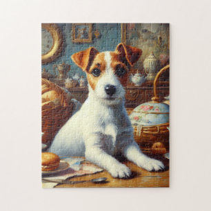 Puzzle Vintage Jack Russell Terrier Peinture