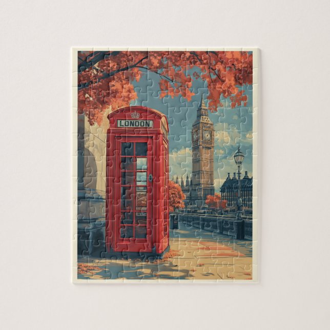 Puzzle Vintage Londres Travel (Vertical)