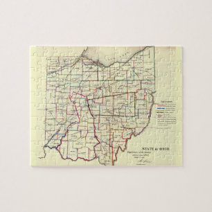 Puzzle Vintage Map of Ohio