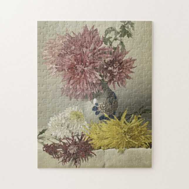 Puzzle Vintage Museum Floral Print (Vertical)