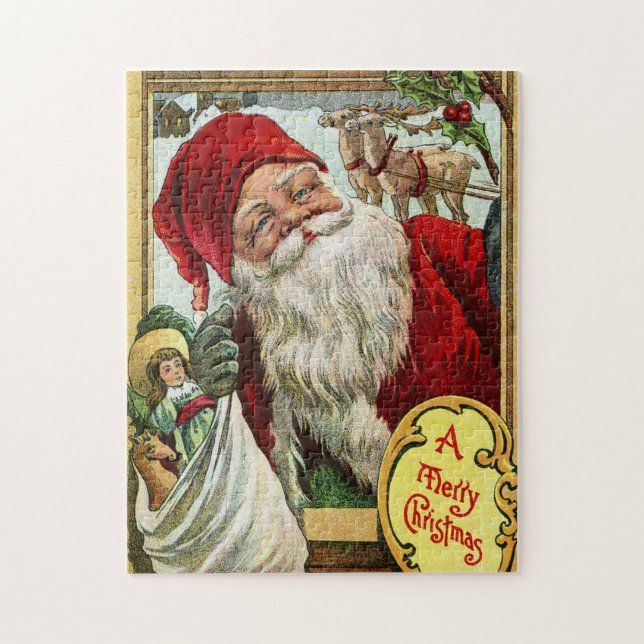 puzzle vintage Noël Père Noël Holiday (Vertical)