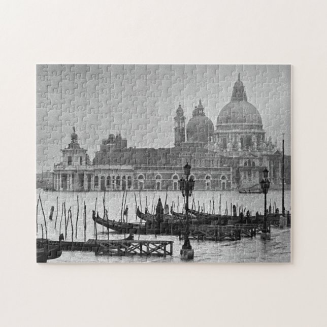 Puzzle Vintage noir Venise Canal Voyage (Horizontal)