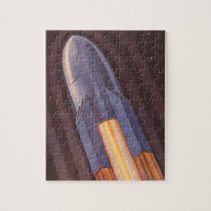 Puzzle Vintage Science Fiction Space Ship Rockets